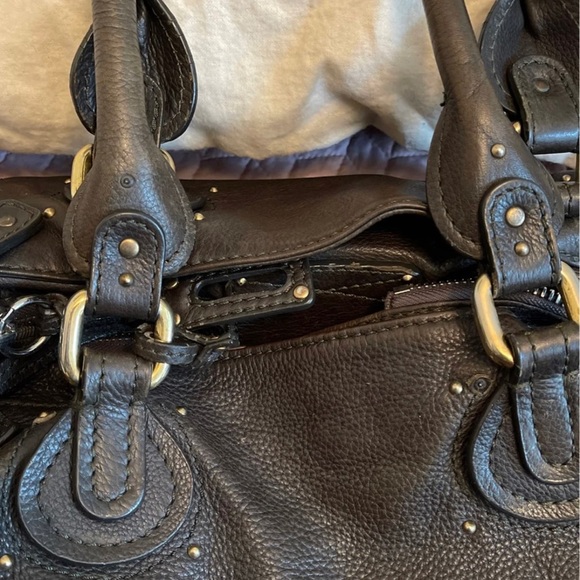 Authentic Black Chloe Leather Handbag - Picture 4 of 12